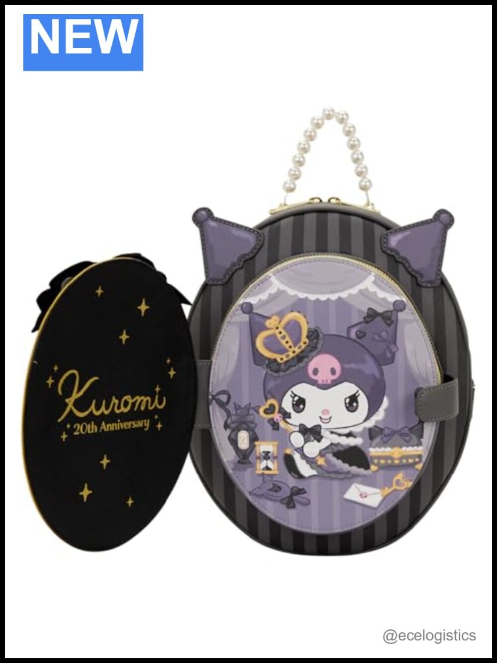 Faux Leather Kuromi 20th Anniversary Cameo Mini Backpack